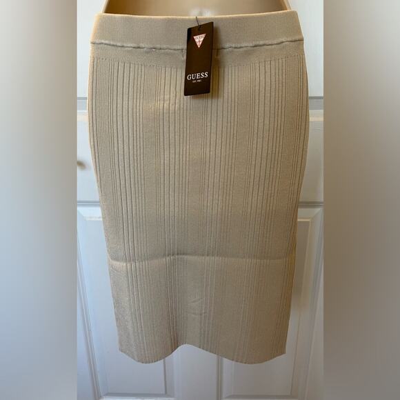 GUESS Alcosta Ribbed Bodycon Skirt Lover's Beach- SZ S NWT - Picture 6 of 14